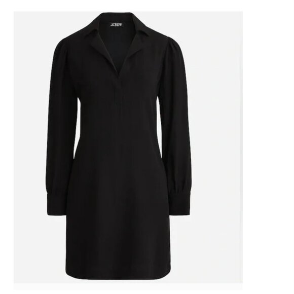 J Crew Long-sleeve shift dress in crepe - Picture 1 of 4